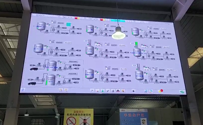 咸宁立邦涂料室内P1.8全彩显示屏